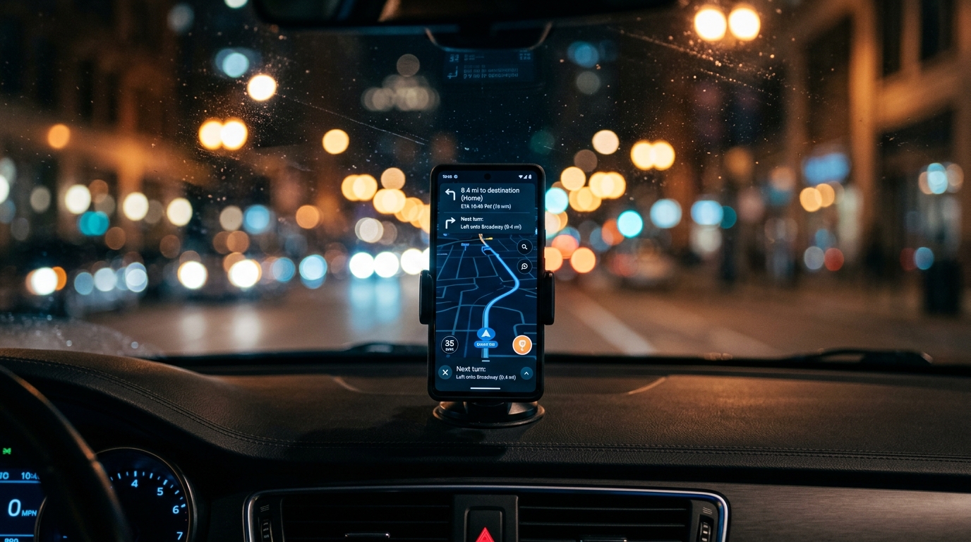 Night street navigation tracker dashboard bokeh